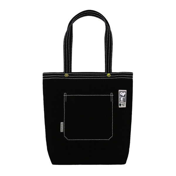 PEANUTS×一澤信三郎帆布コラボ トートバッグタテ (黒)