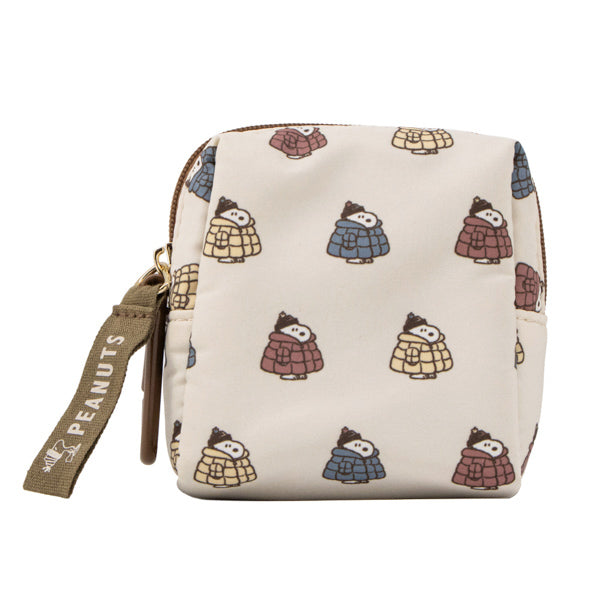 スヌーピー カラビナ付きミニポーチ (チラシ／ぬくぬくほっこりウィンター)