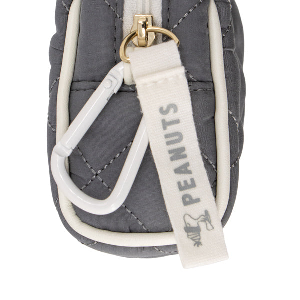 スヌーピー カラビナ付きミニポーチ (ワンポイント／ぬくぬくほっこりウィンター)