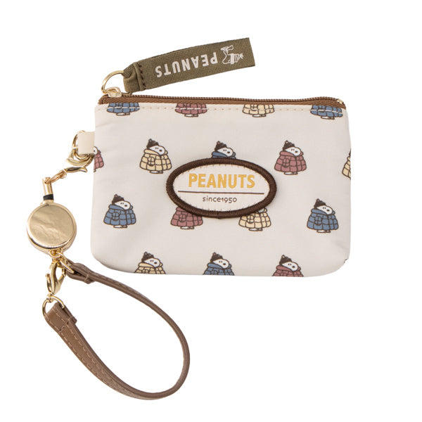 スヌーピー ポケット付きパスケース (ぬくぬくほっこりウィンター)