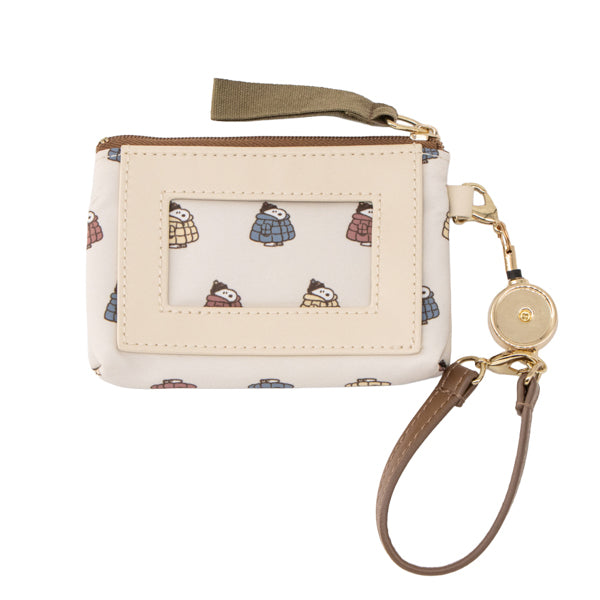 スヌーピー ポケット付きパスケース (ぬくぬくほっこりウィンター)