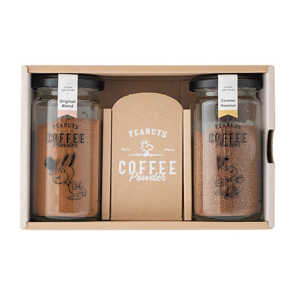 スヌーピー コーヒーパウダー ギフトセット (オリジナル+キャラメルヘーゼルナッツ)