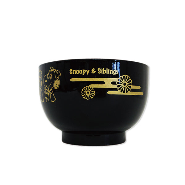 スヌーピー お椀 (黒／Happy New Year)