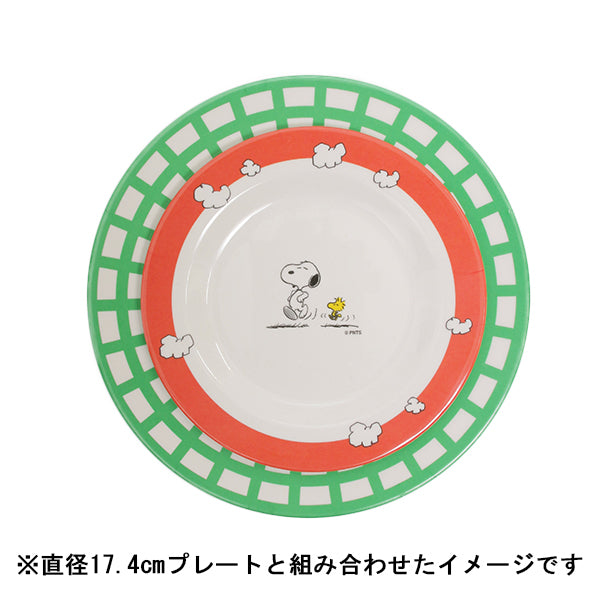 Peanuts LIFE&TIMESオリジナル「マリナ＆ミツコ」コラボレーション　プレート（直径22.5cm／グリーンバスケット 22.5）