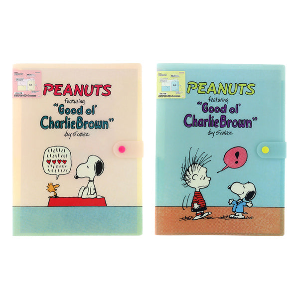 スヌーピー ボタン付きクリアファイル4P (Favorite Story)