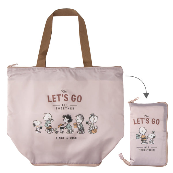 スヌーピー Wスペース保冷サポートエコバッグ (てくてく ピーナッツ)