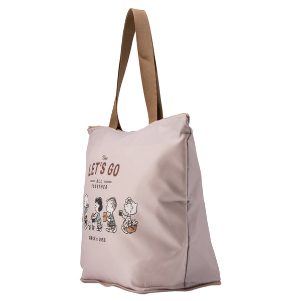 スヌーピー Wスペース保冷サポートエコバッグ (てくてく ピーナッツ)