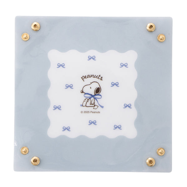 スヌーピー 折りたためるクリアトレー (Ribbon mood)