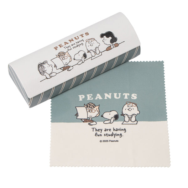 スヌーピー クロス付メガネケース (STUDY PEANUTS)