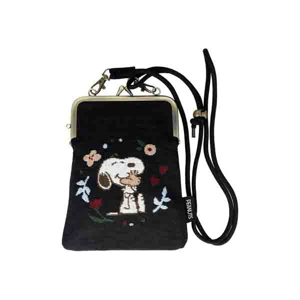 スヌーピー ゴブラン織 マルチショルダーポーチ がま口 (NewLifeCollection)