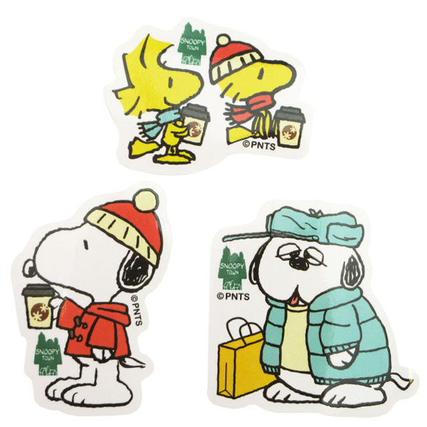 スヌーピー ステッカー3枚セット (ブラザーシリーズ　snowy day)