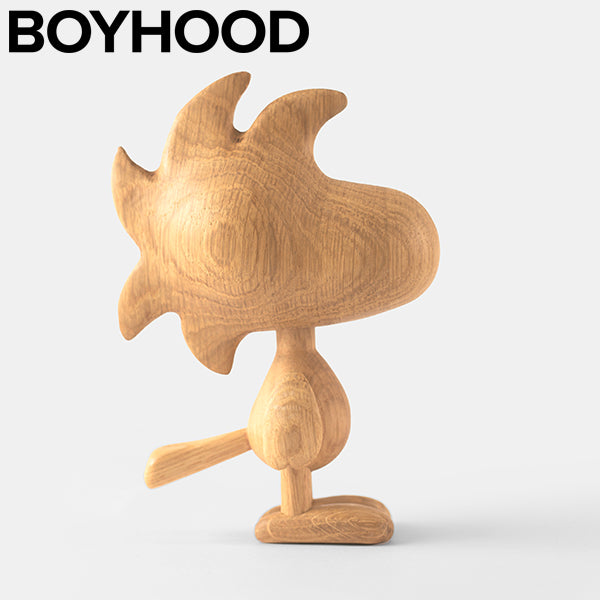 『BOYHOOD』北欧の天然オーク材オブジェ SNOOPY（ウッドストック） SMALL