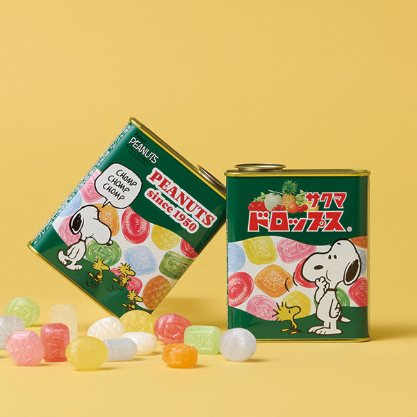 【おかいものSNOOPY限定】サクマドロップス　SNOOPYオリジナルデザイン缶
