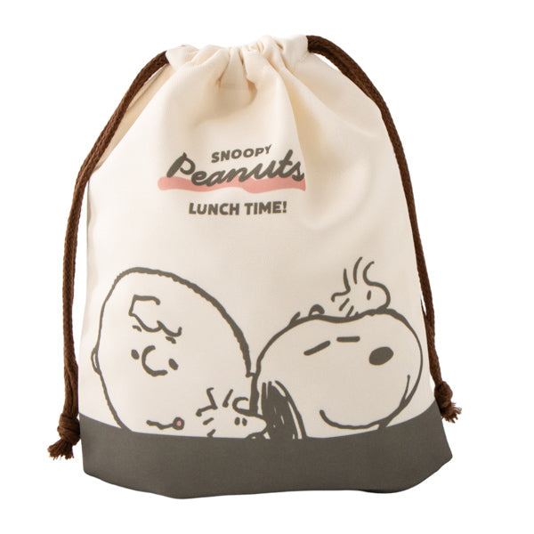 スヌーピー マチ付き巾着 (ぎゅっとよりあう)