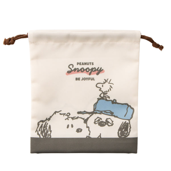 スヌーピー マチ付き巾着 (ぎゅっとよりあう)