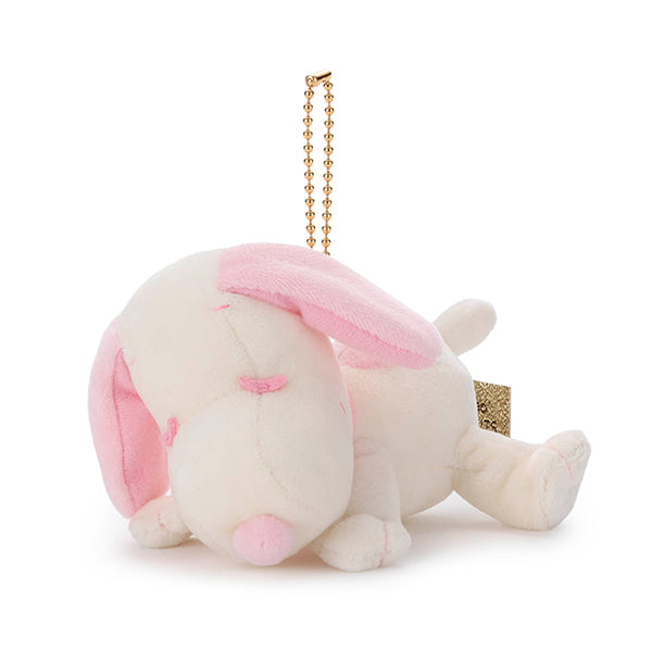 スヌーピー Cacao すやすやフレンド ボールチェーンマスコット スヌーピー (ホワイト&ストロベリー)