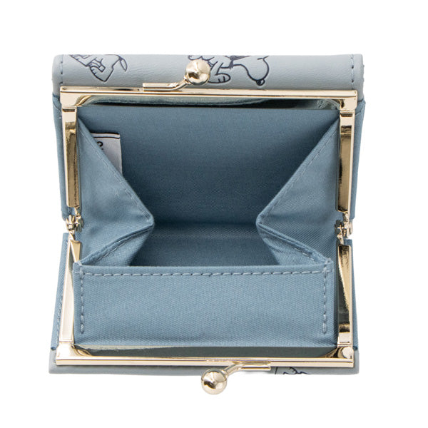 スヌーピー 三つ折り財布 (ブルー)