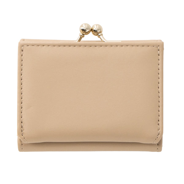 スヌーピー 三つ折り財布 (ベージュ)