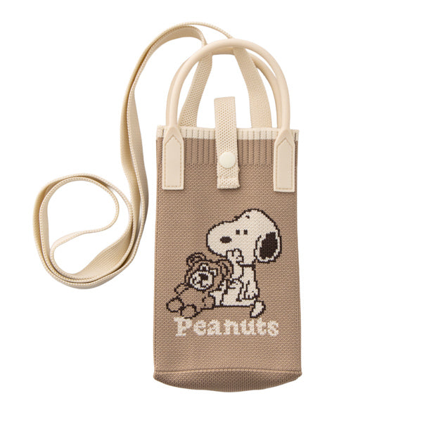 スヌーピー ニットショルダーバッグ (スヌーピーとくま)