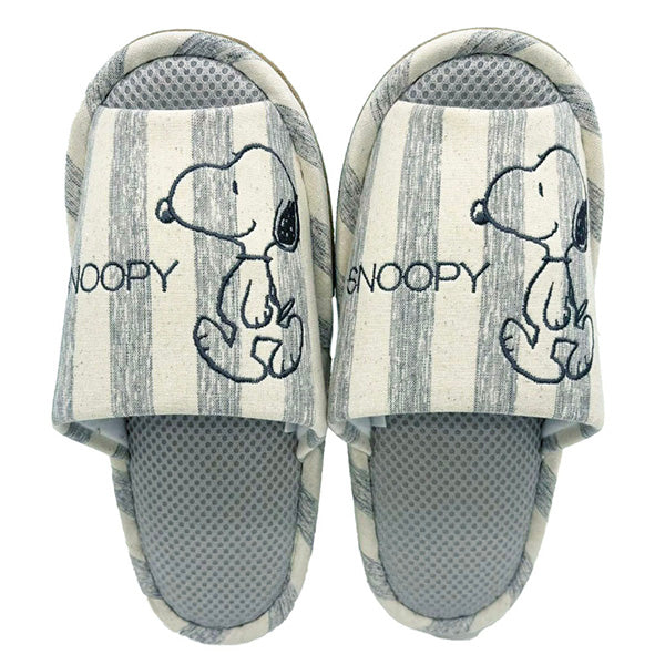 スヌーピー メッシュ外縫いスリッパ (スヌーピーメッシュ/グレー)