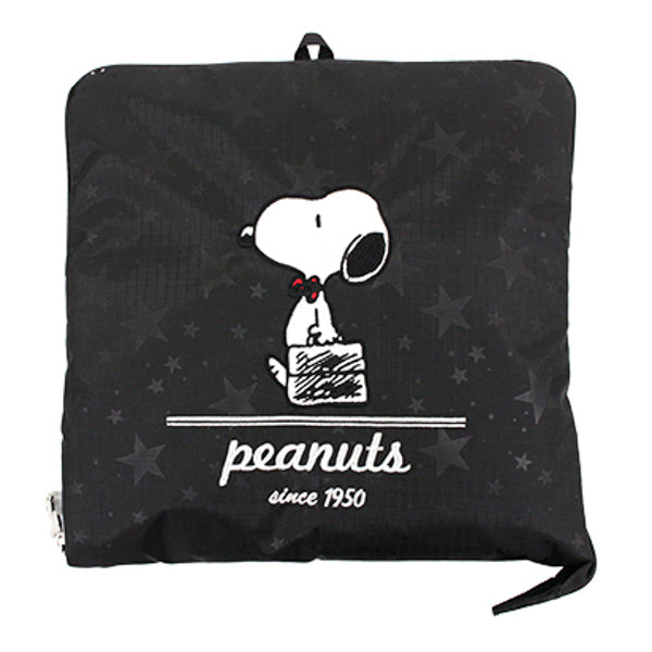 スヌーピー 大型折りたたみボストンバッグ（スターブラック）