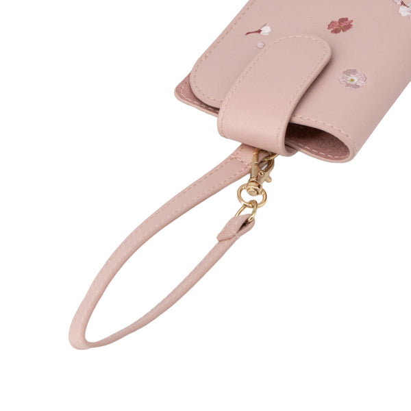 スヌーピー ストラップ付きメガネケース (ピンク／ふんわりさくらシリーズ)