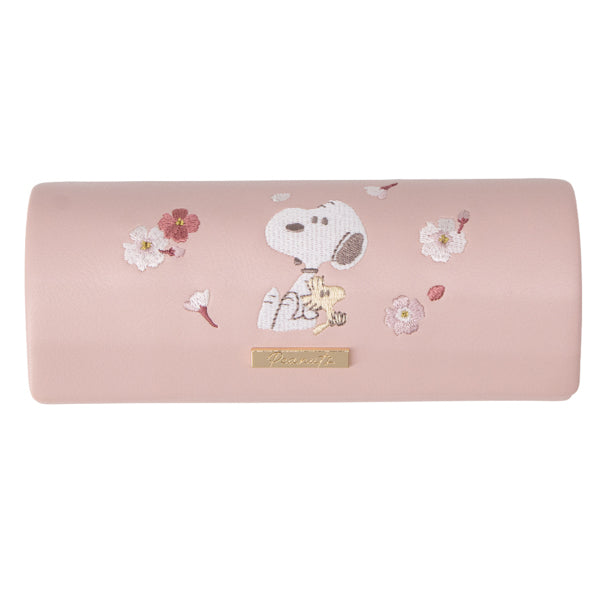 スヌーピー メガネケース (ピンク／ふんわりさくらシリーズ)