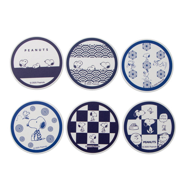 スヌーピー 陶器コースター (和柄シリーズ)