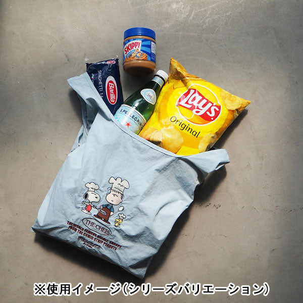 スヌーピー ストラップ付きショッパーバッグ (SILVER)