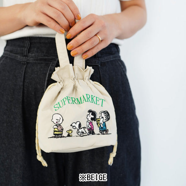 スヌーピー 保冷巾着トート (S)