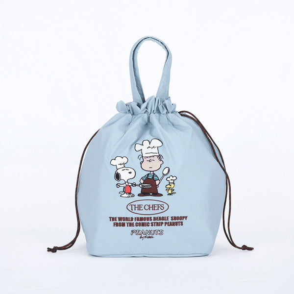 スヌーピー 保冷巾着トート (SAX)