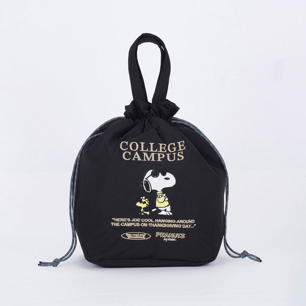 スヌーピー 保冷巾着トート (BLACK)