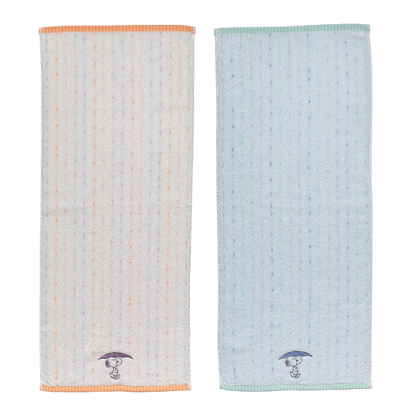 スヌーピー フェイスタオル (Rain)