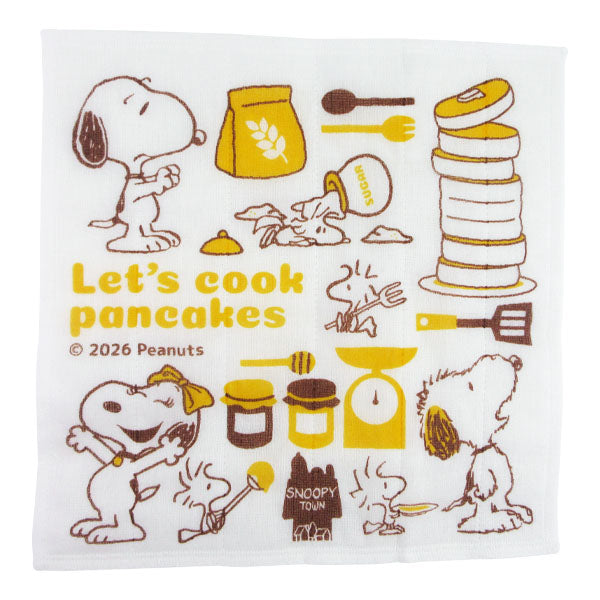 スヌーピー かや生地ふきん　Cook (Let’s cook pancakes)