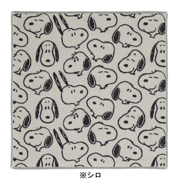 スヌーピー 3重ガーゼハンカチ (モノクロ)