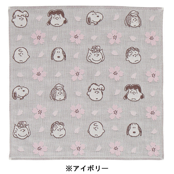 スヌーピー 3重ガーゼハンカチ (桜)