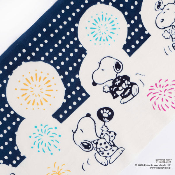 スヌーピー かまわぬ てぬぐい (スヌーピー 盆踊り)