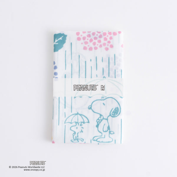 スヌーピー かまわぬ てぬぐい (スヌーピー 雨宿り)