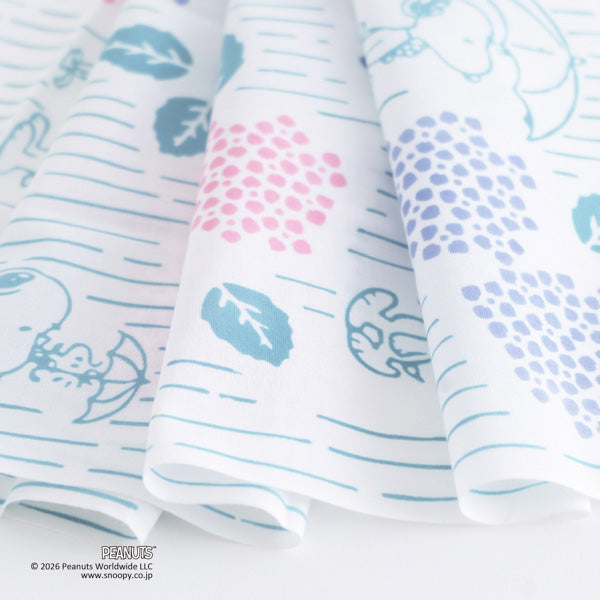 スヌーピー かまわぬ てぬぐい (スヌーピー 雨宿り)
