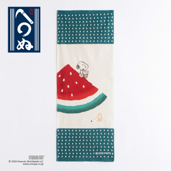 スヌーピー かまわぬ てぬぐい (スヌーピー すいか)