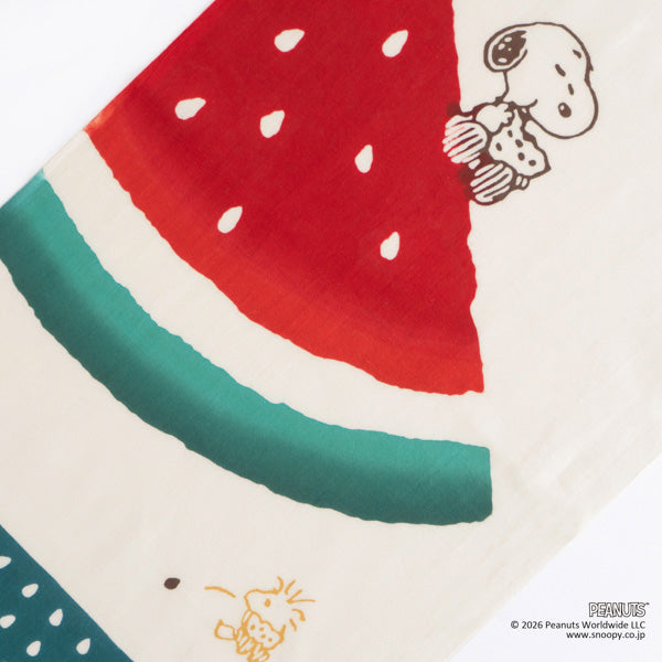 スヌーピー かまわぬ てぬぐい (スヌーピー すいか)