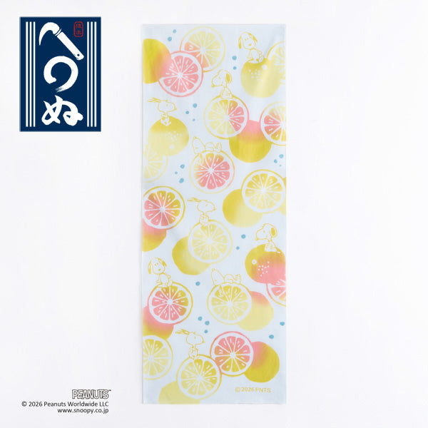 スヌーピー かまわぬ てぬぐい (スヌーピー グレープフルーツ)