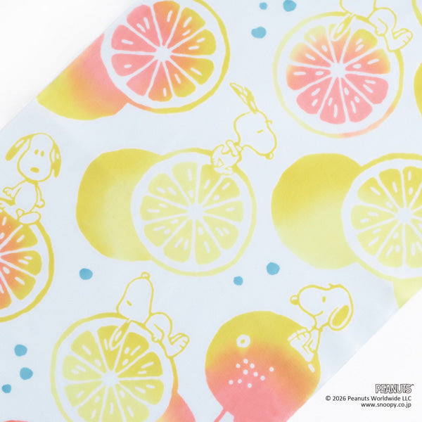 スヌーピー かまわぬ てぬぐい (スヌーピー グレープフルーツ)