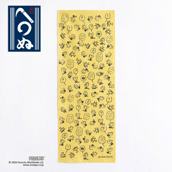 スヌーピー かまわぬ てぬぐい (スヌーピー ウッドストックがいっぱい)