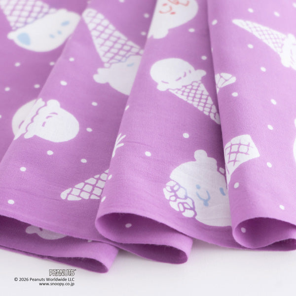 スヌーピー かまわぬ てぬぐい (スヌーピー シャーベット ラズベリー色)