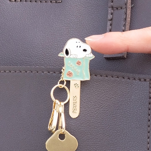 バッグキークリップmini・PEANUTS（クッキーBOXからひょっこり）