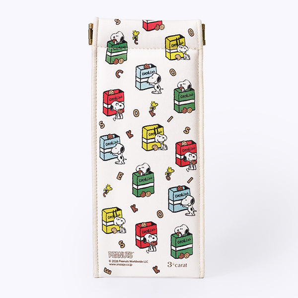 スリムキャンディポーチ・PEANUTS（クッキーBOX・ベージュ）