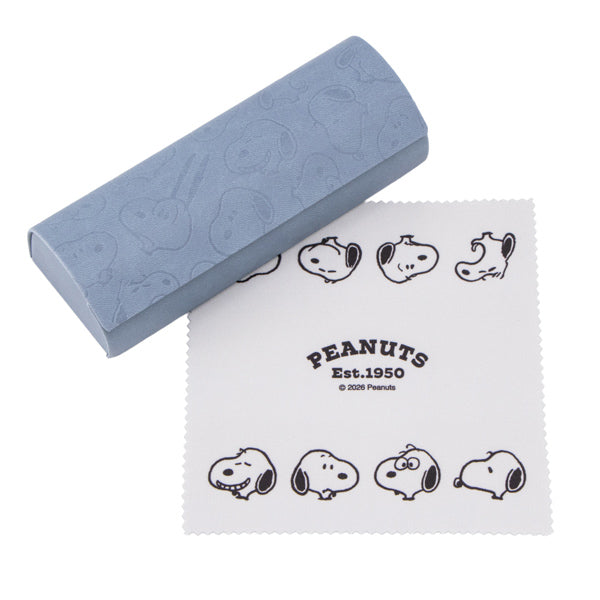 スヌーピー クロス付きメガネケース (顔いっぱい2)