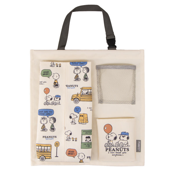 スヌーピー ティッシュカバー付ウォールポケット (PEANUTS STREET)