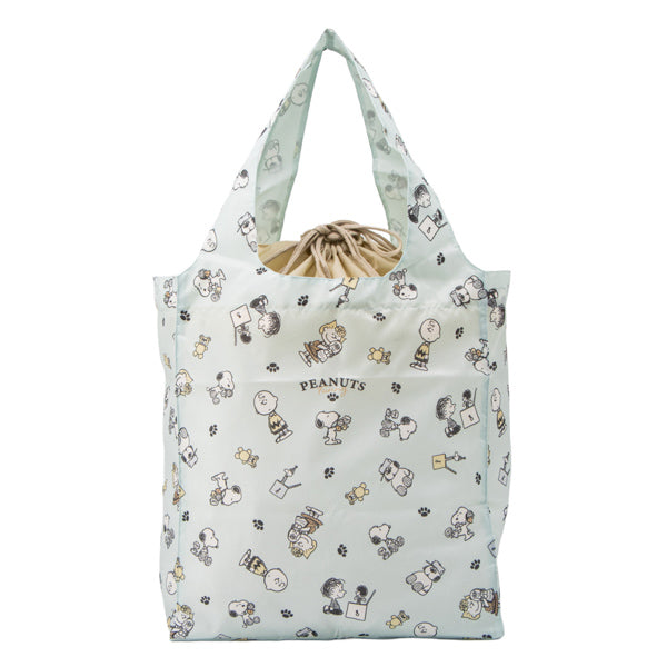 スヌーピー ワイド底板付きエコバッグ (FUNNY PEANUTS)